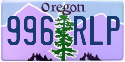 OR license plate 996RLP
