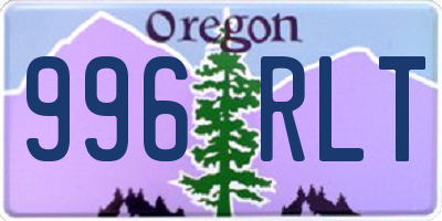 OR license plate 996RLT