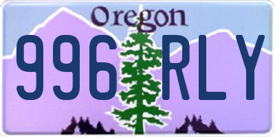 OR license plate 996RLY