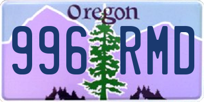 OR license plate 996RMD