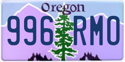 OR license plate 996RMO