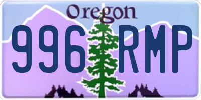 OR license plate 996RMP