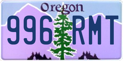 OR license plate 996RMT