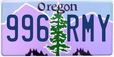 OR license plate 996RMY