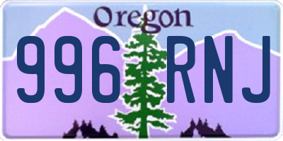OR license plate 996RNJ