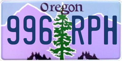 OR license plate 996RPH