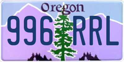 OR license plate 996RRL