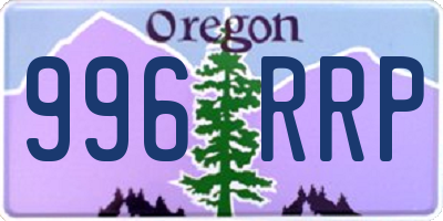 OR license plate 996RRP