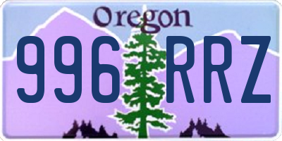 OR license plate 996RRZ