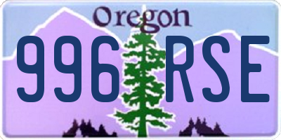 OR license plate 996RSE