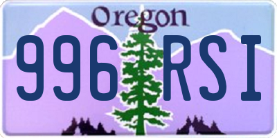 OR license plate 996RSI