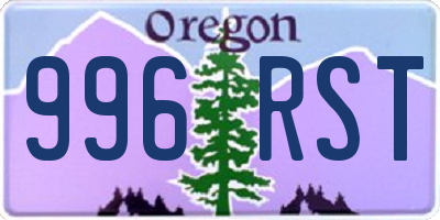 OR license plate 996RST