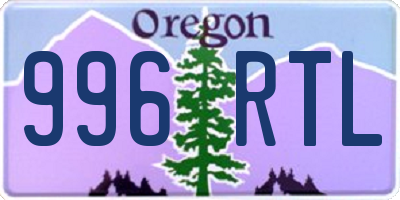 OR license plate 996RTL