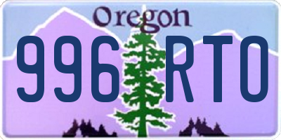 OR license plate 996RTO