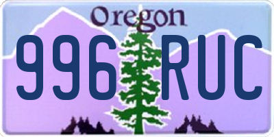 OR license plate 996RUC