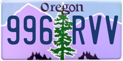 OR license plate 996RVV