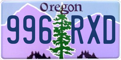 OR license plate 996RXD