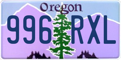 OR license plate 996RXL
