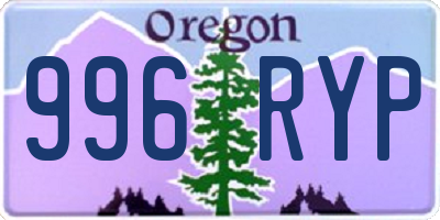OR license plate 996RYP