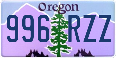 OR license plate 996RZZ
