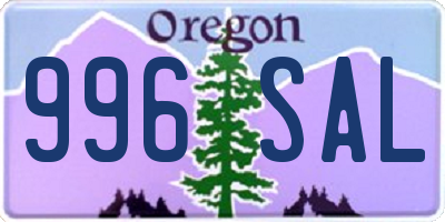 OR license plate 996SAL