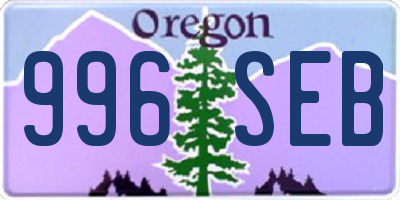 OR license plate 996SEB