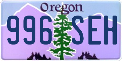 OR license plate 996SEH