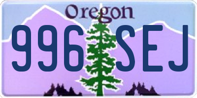 OR license plate 996SEJ