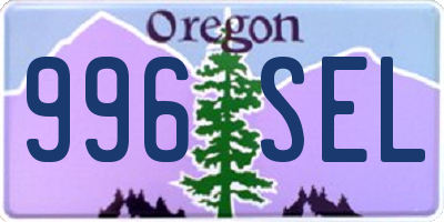 OR license plate 996SEL