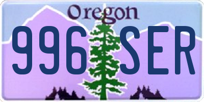 OR license plate 996SER