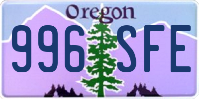 OR license plate 996SFE