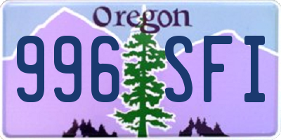 OR license plate 996SFI