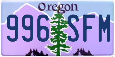 OR license plate 996SFM