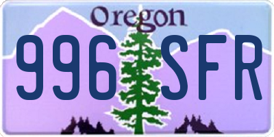 OR license plate 996SFR