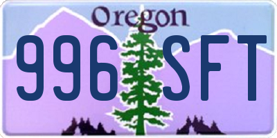 OR license plate 996SFT