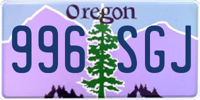 OR license plate 996SGJ