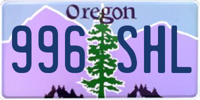 OR license plate 996SHL