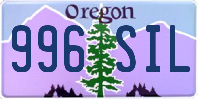 OR license plate 996SIL