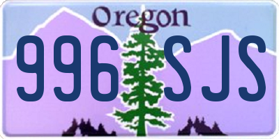 OR license plate 996SJS
