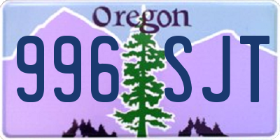 OR license plate 996SJT