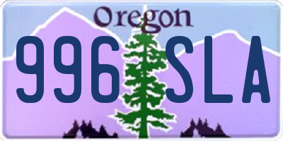 OR license plate 996SLA