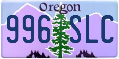 OR license plate 996SLC