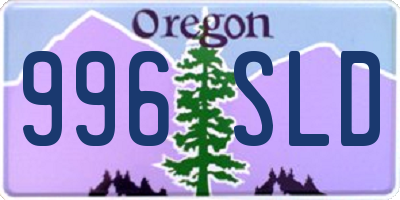 OR license plate 996SLD