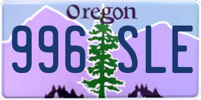 OR license plate 996SLE