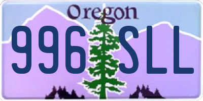 OR license plate 996SLL