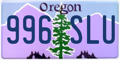 OR license plate 996SLU