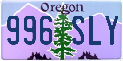 OR license plate 996SLY