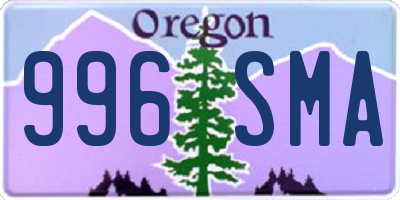 OR license plate 996SMA