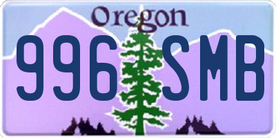 OR license plate 996SMB