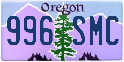 OR license plate 996SMC
